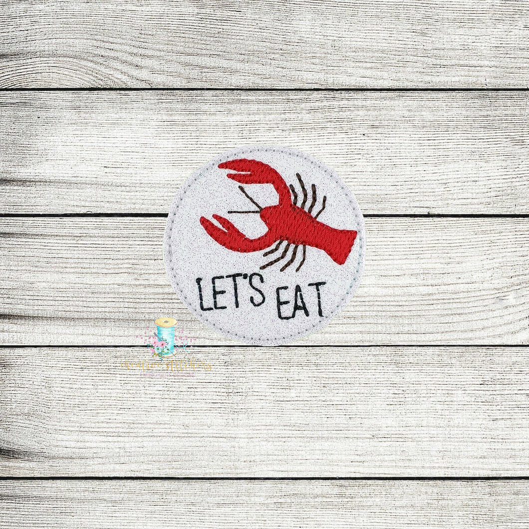 Lets Eat Feltie Digital Embroidery Design File