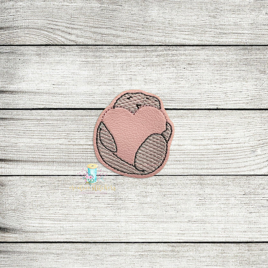 Love Manatee Feltie Digital Embroidery Design File