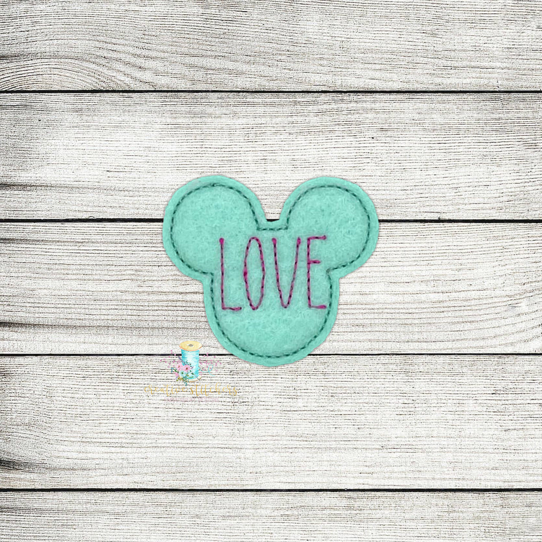 Love Mouse Feltie Digital Embroidery Design File