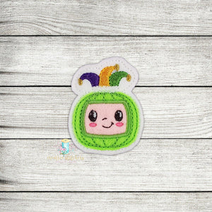 Mardi Gras Coco Melon Feltie Digital Embroidery Design File