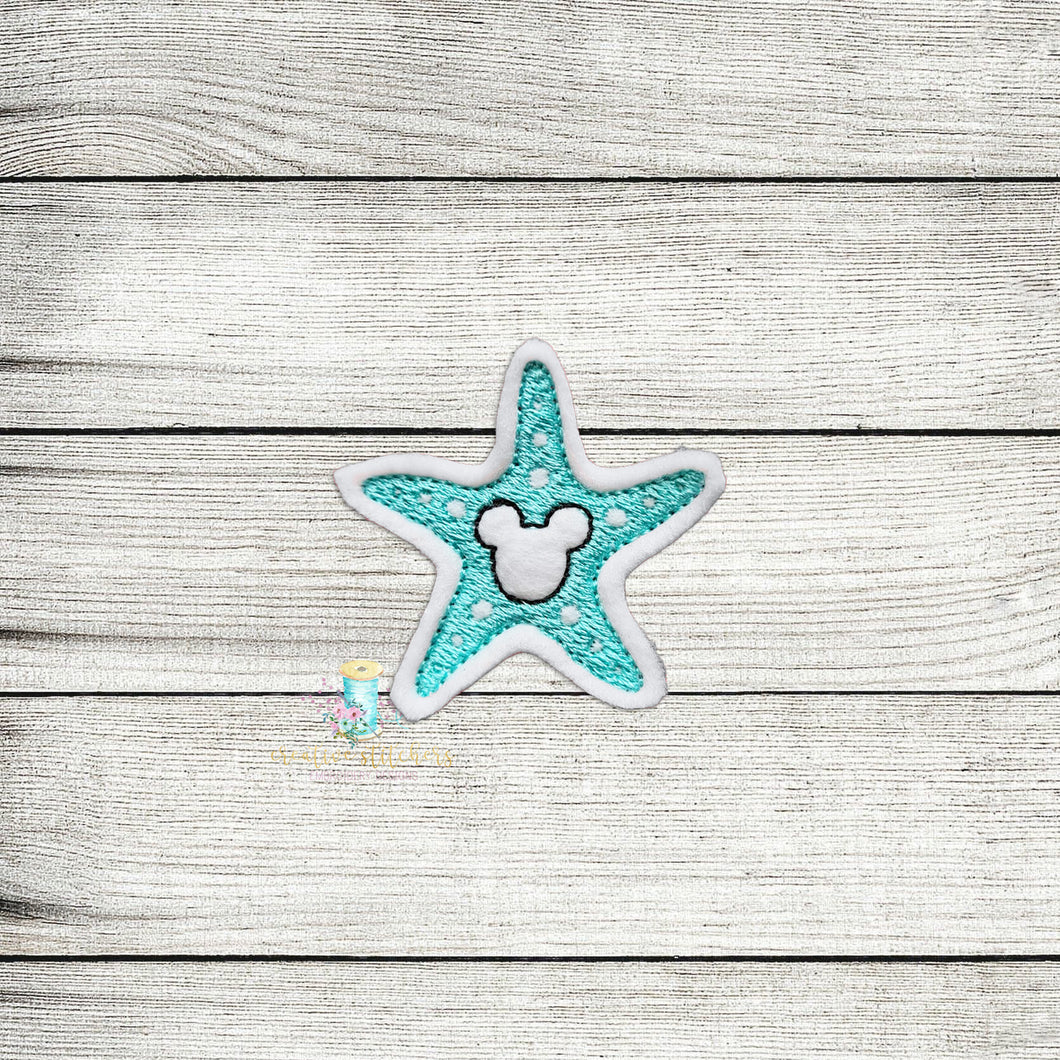 Mr Mouse Starfish Feltie Digital Embroidery Design File