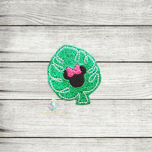 Mrs Mouse Leaf Feltie Digital Embroidery Design File