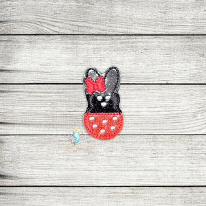 Mrs Mouse Bunny Feltie Digital Embroidery Design File