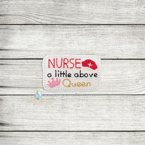 Nurse Queen Feltie Digital Embroidery Design File