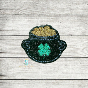 Pot Of Gold Feltie Digital Embroidery Design File
