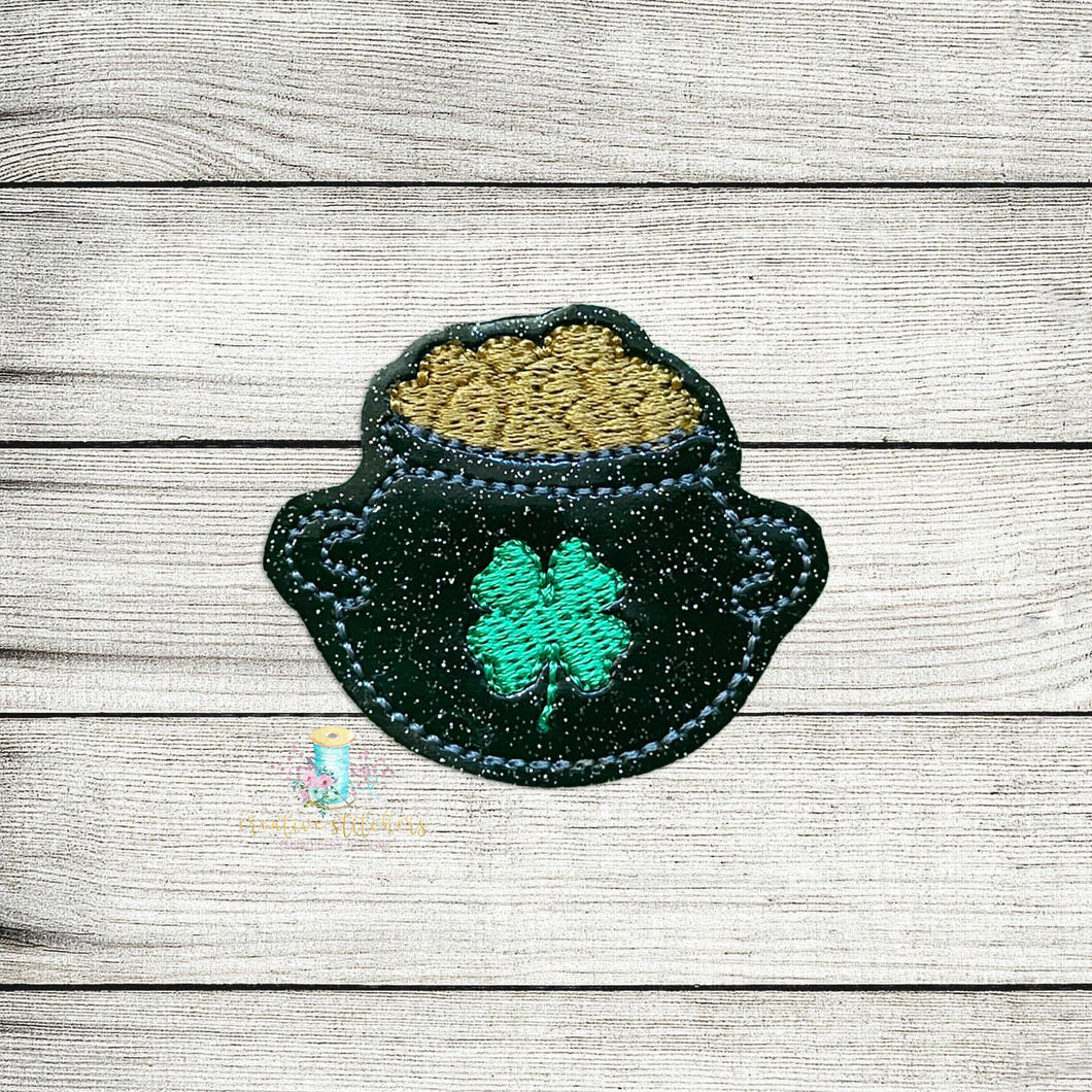 Pot Of Gold Feltie Digital Embroidery Design File