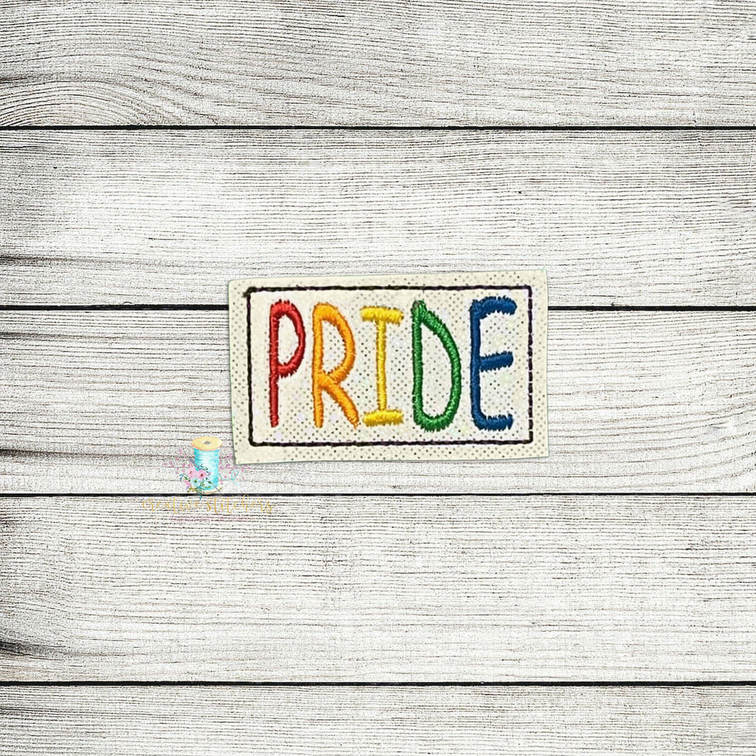 Pride Rectangle Feltie Digital Embroidery Design File