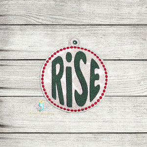 Rise Christmas Inspirational Ornament Digital Embroidery Design File