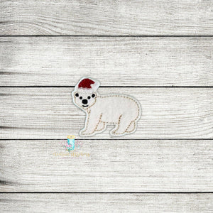 Santa Polar Bear Digital Embroidery Design File