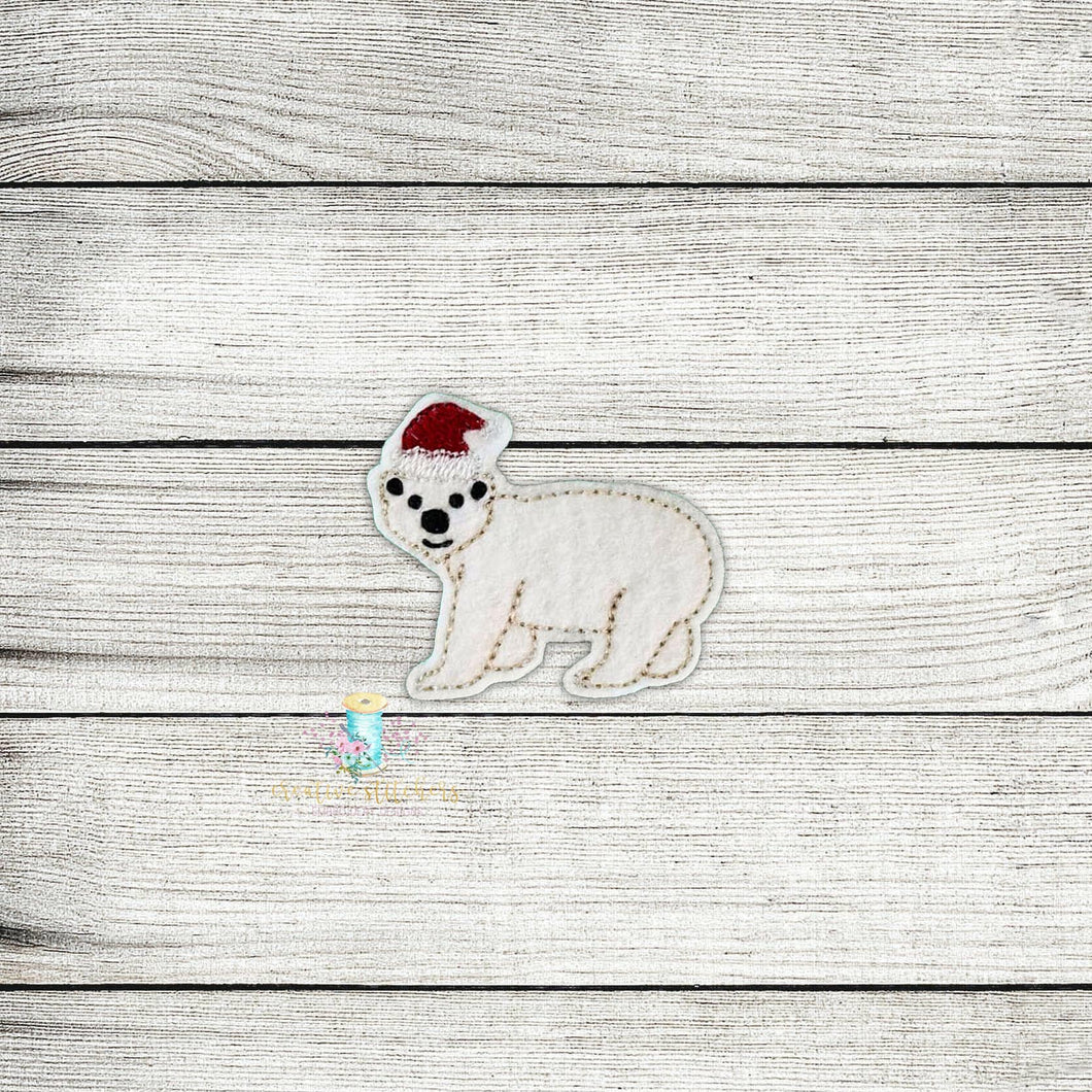 Santa Polar Bear Digital Embroidery Design File