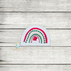 Santa Rainbow Feltie Digital Embroidery Design File