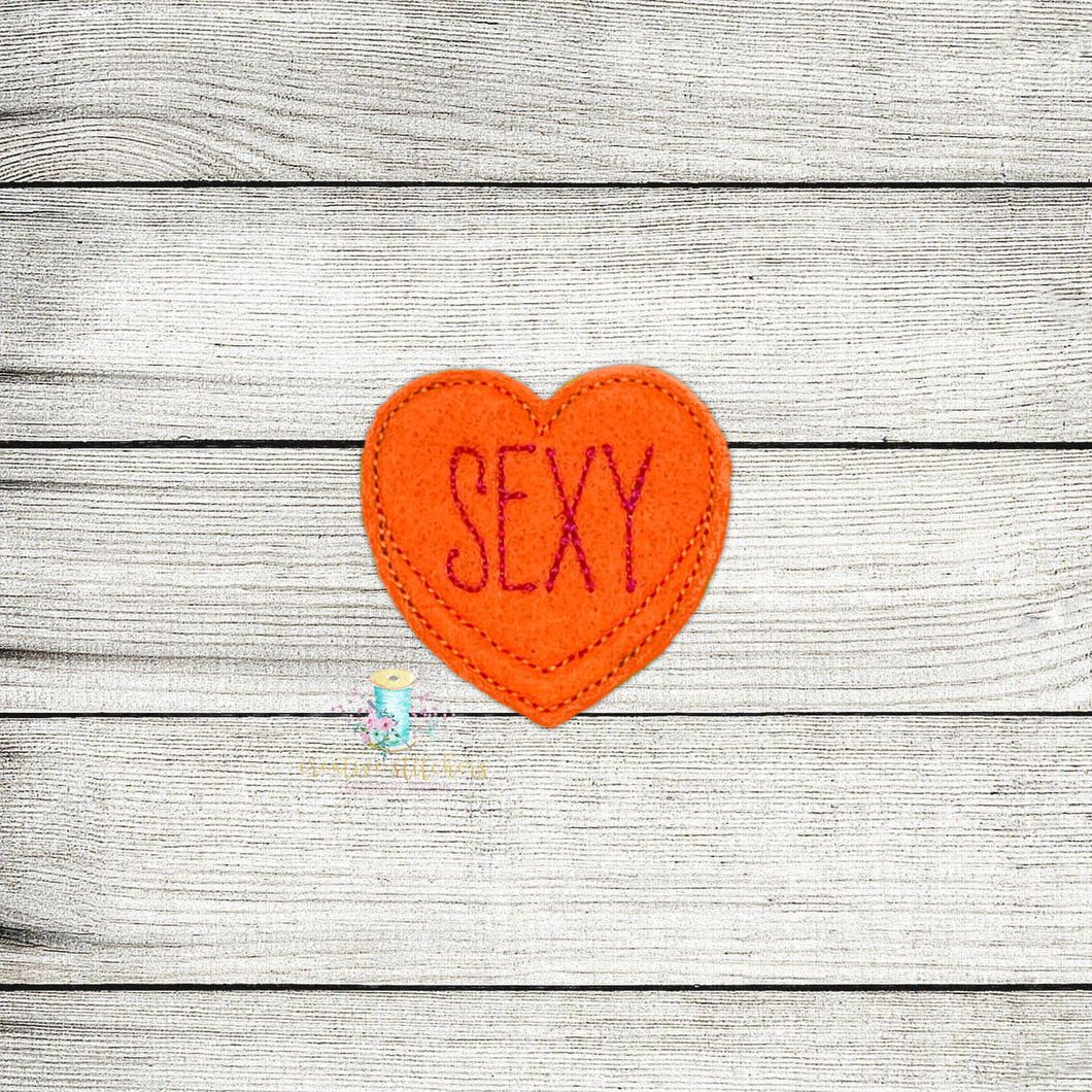 Sexy Heart Feltie Digital Embroidery Design File