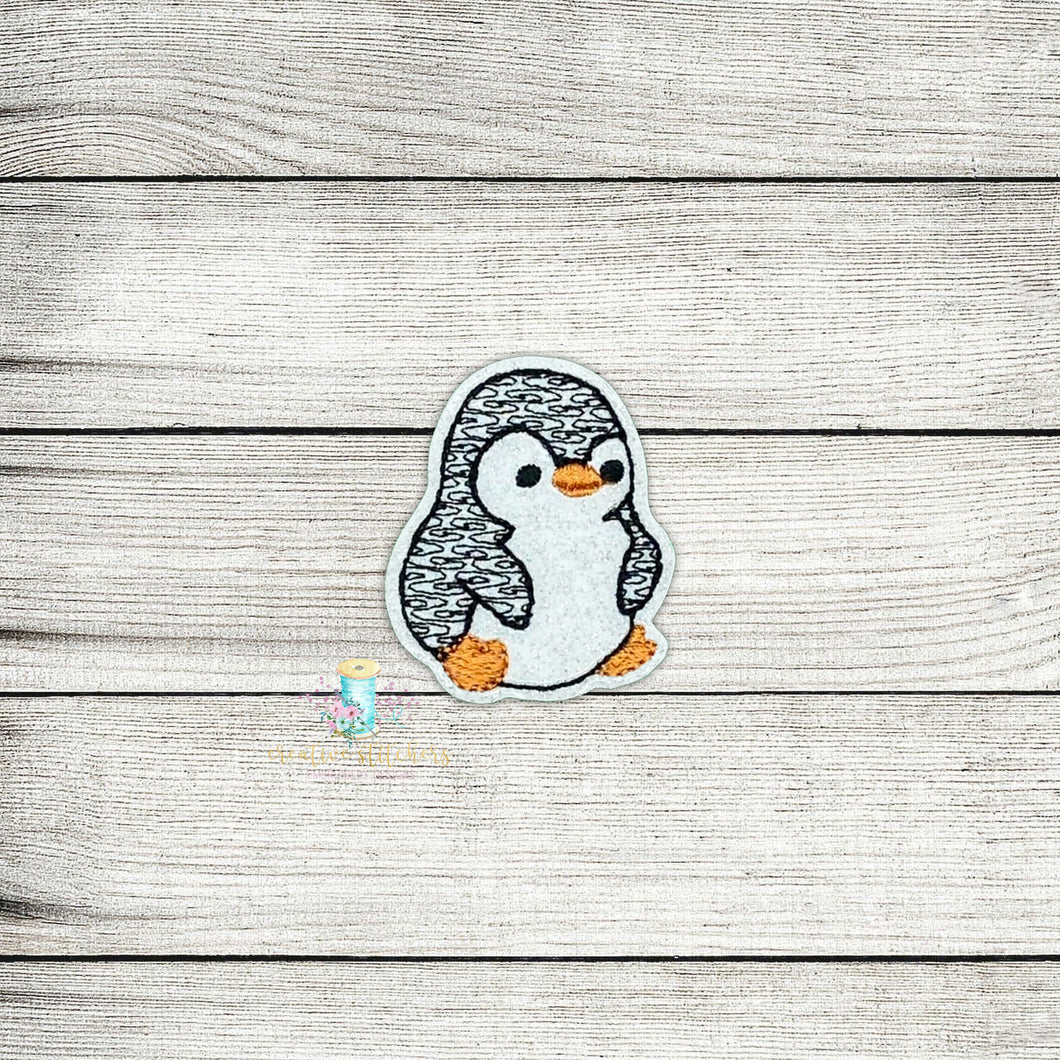 Sketch Penguin Feltie Digital Embroidery Design File