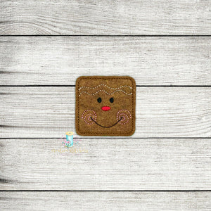 Square Ginger Bread Feltie Digital Embroidery Design File