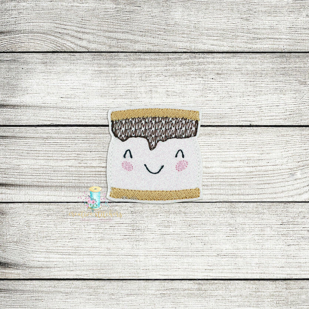 Stacked Smores Feltie Digital Embroidery Design File