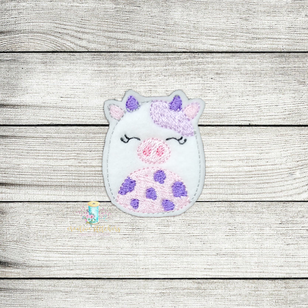Sweet Fluffy Cow Feltie Digital Embroidery Design File