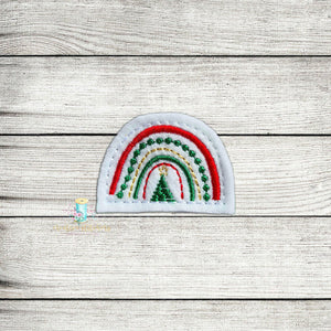 Tree Rainbow Feltie Digital Embroidery Design File