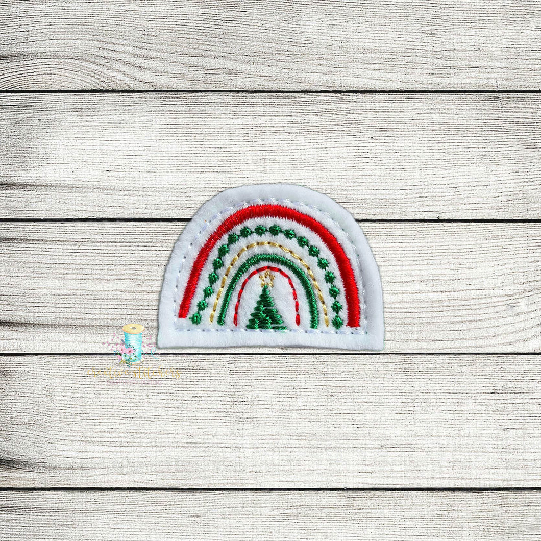 Tree Rainbow Feltie Digital Embroidery Design File