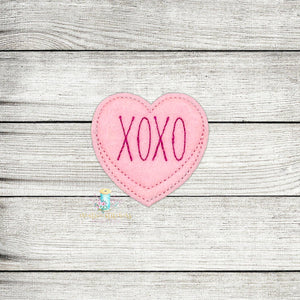 Xoxo Heart Feltie Digital Embroidery Design File